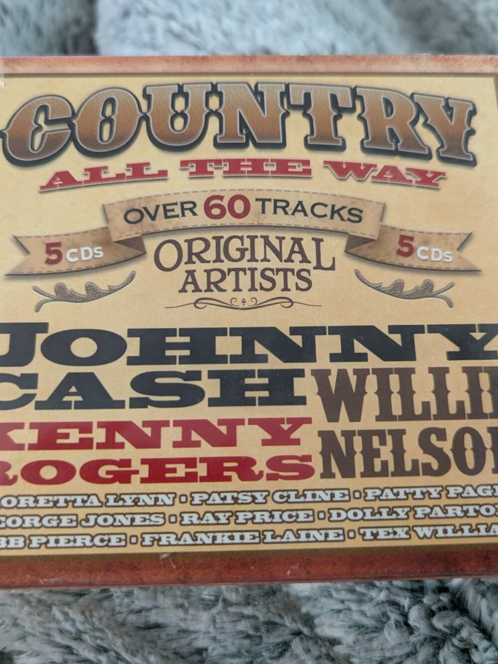 Country Music All The Way 5 CDS NEW Sealed Loretta Lynn W Nelson J Cash 60 SONGS